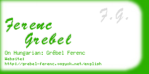ferenc grebel business card