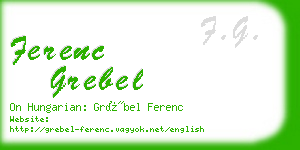 ferenc grebel business card